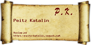 Peitz Katalin névjegykártya